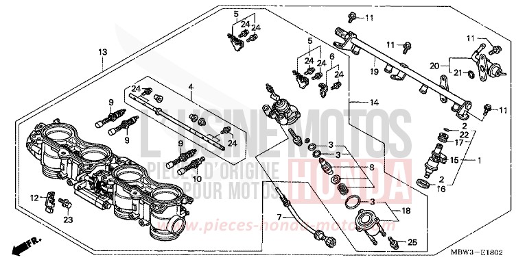 DROSSELKLAPPENGEHAEUSE von CBR600F VR Special PEARL FLASH YELLOW (Y163) von 2001